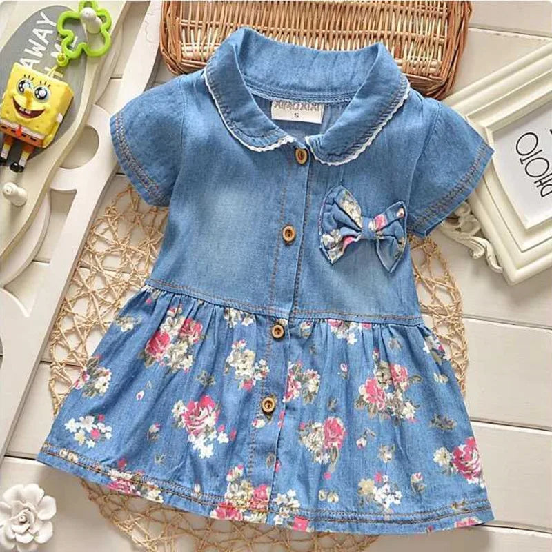 New Summer Baby Girls Clothes Children Cute Fashion Short Sleeved Dress Toddler Casual Costume Infant Outfits Kids Sportswear