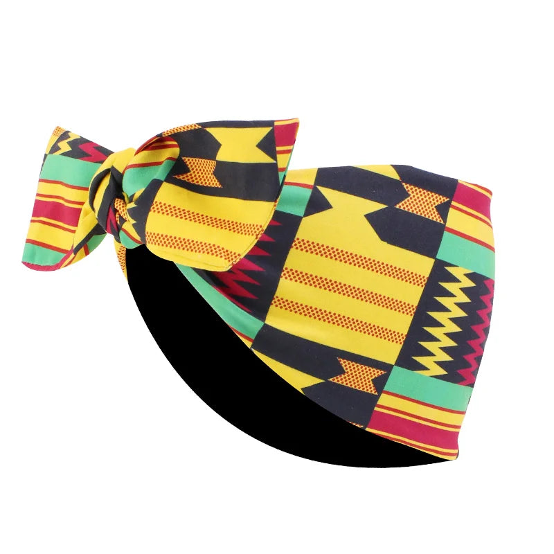 African Print Stretch Bandana Head Wrap Long Scarf Satin Floral Ankara Dashiki Women Party Turban Headwear Cap Hair Accessories