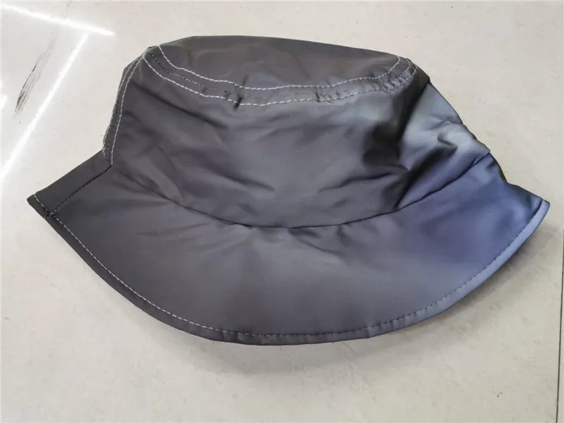 Outdoor Sports Club Party Silver Grey Reflective Luminous peaked caps Panama Bucket Hats Men Women  baseball cap Flat caps BAZAARHUBO