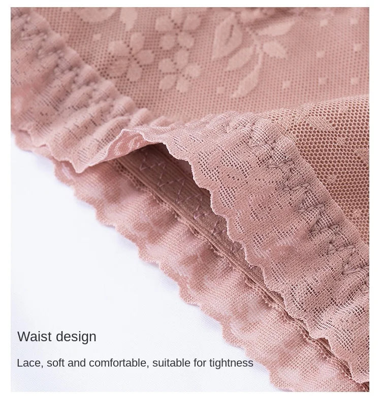 European Style  Panties Fashion Solid Color Comfort Briefs Plus Size High Waist Seamless Underpants Sexy Lace Panties Lingerie