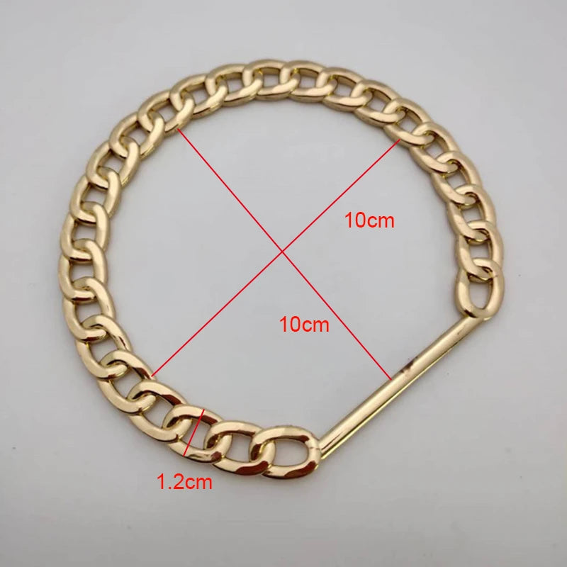 Golden Vintage Bag Chain Handle Women Bag Straps Handbag Chain Fashion Woman Bag Accessory Detachable Parts Replacement Handle