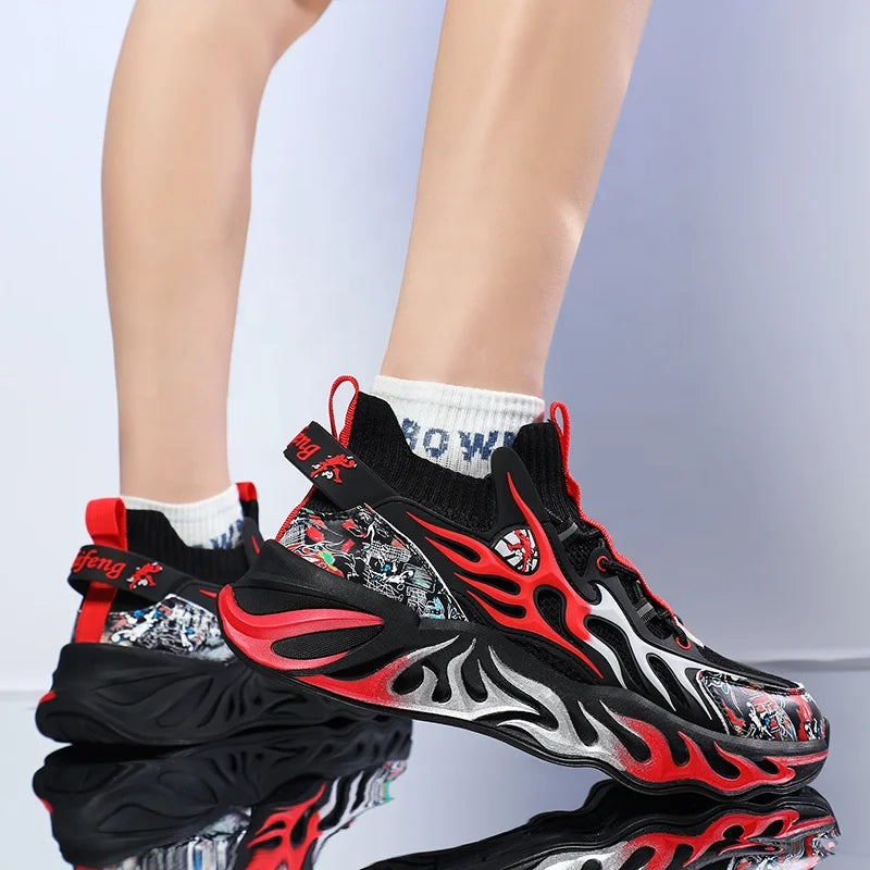 2023 New Tide Shoes for Mens Fashion Sneakers Non-slip Lightweight Running Shoes Outdoor Ankle Shoes Plus Size Men Sneakers
