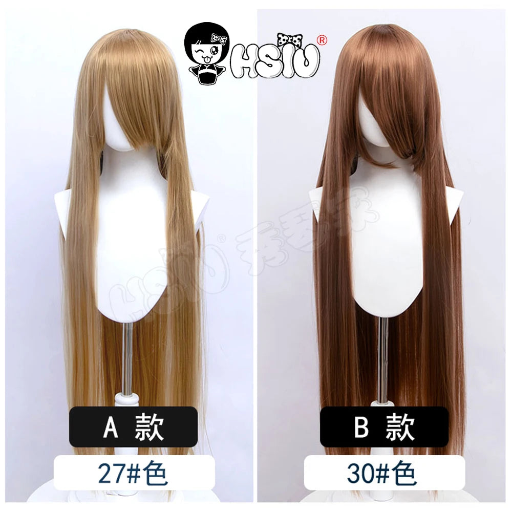 Anime New style Cosplay Long Wig「HSIU」Party Anime wigs 44 color 100cm Colourful  wig Fiber synthetic wig+Free wig cap