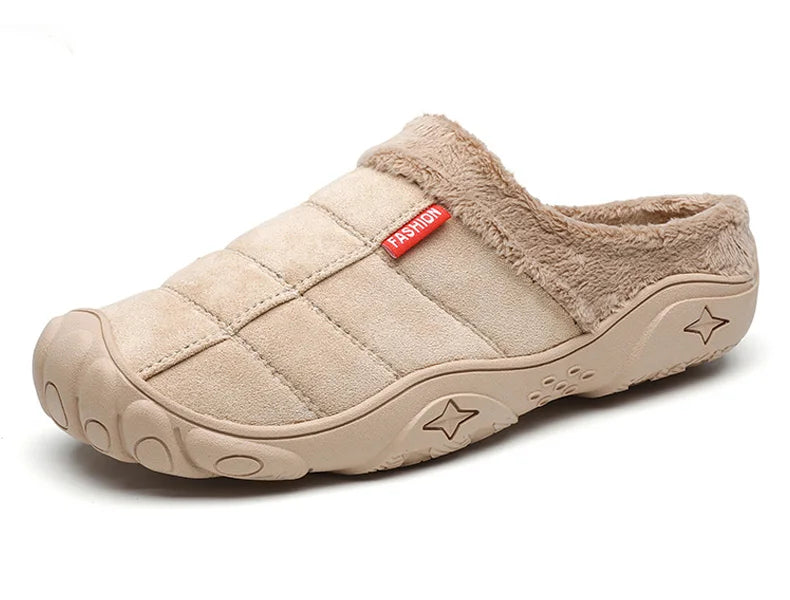 Winter Men Plus Size Leisure Indoor Plush Slippers Home Cotton Shoes Warm House Shoes Room Unisex Pantofole Peluche Invernali 48