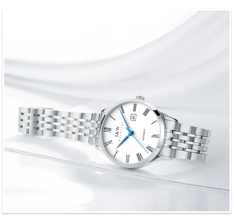 CARNIVAL Brand High-end IW Series Luxury MIYOTA Mechanical Watch for Women Stainless Steel Sapphire Mirror Automatic Watches