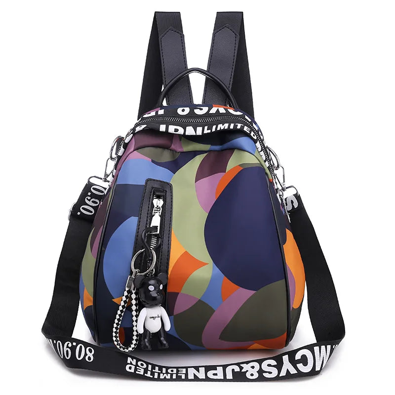 Women backpack casual letter multi-function multi pocket travel backpacks female school bag for teenage girl shoulder bags small