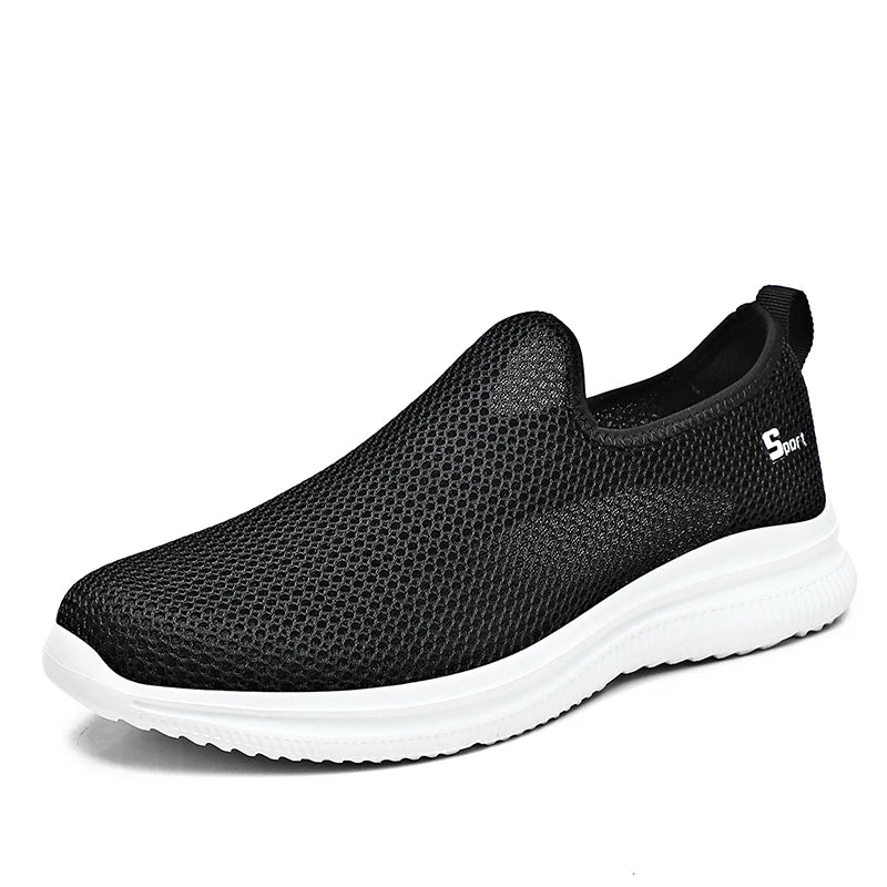 Summer Mesh Sneakers Men Fashion Outdoor Mens Casual Shoes Lightweight Slip on Walking Shoes Unisex Breathable Zapatillas Hombre