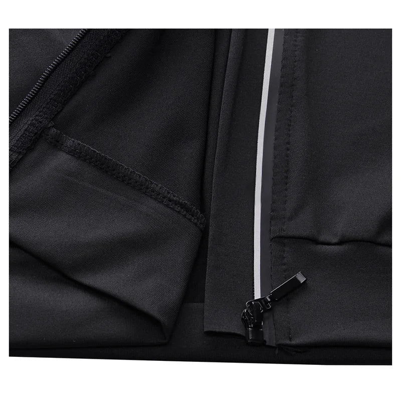 New Mens Running Jackets Fitness Sports Coat Hooded Tight Hoodie Gym Soccer Training Run Jogging Jackets Reflective Zipper Shirt
