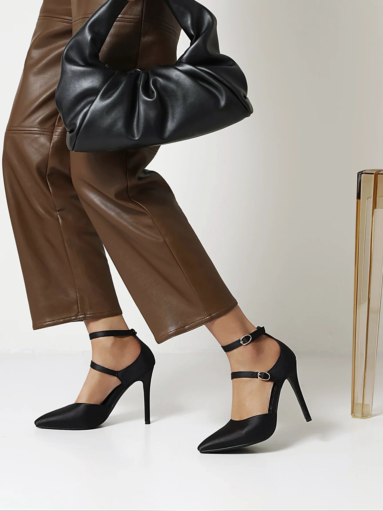 2026 Sexy Classic High Heels Women Sandals Summer Shoes Ladies Pumps Heels Woman Buckle Ankle Strap Shoes Green Black size 34-43