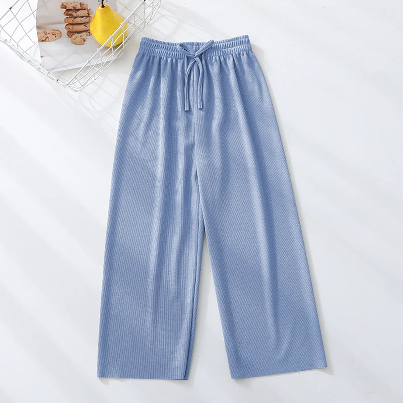 Kids Clothes for Teen Girls Pink Pants 2 To 12 Year Fashion 2022 Summer Green Casual Wide Leg Pants Children Loose Cool Trousers