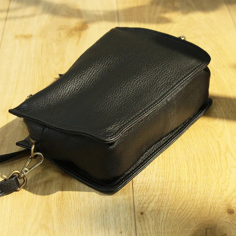 Brand Designer Handbags Small Women Bag Genuine Leather Flap Shoulder Bag Casual Three-layer zipper Ladies Crossbody Bags Female