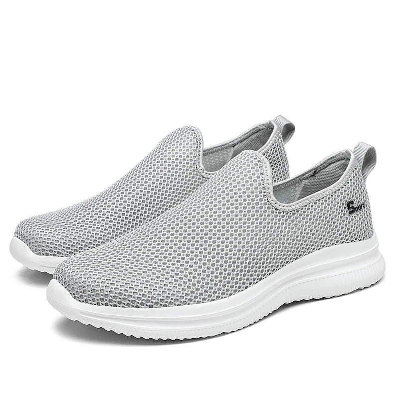 Summer Mesh Sneakers Men Fashion Outdoor Mens Casual Shoes Lightweight Slip on Walking Shoes Unisex Breathable Zapatillas Hombre