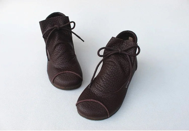 Careaymade-Genuine leather women's boots Fashion retro warm Oversized shoes cow leather Pure handmade ankle boots Casual boots