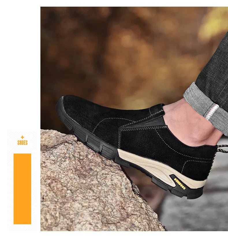 Brand Men's Shoes Genuine Leather Casual Shoes Outdoor Men's Breathable Sneakers Suede Original Men's Moccasins Loafers Sneakers
