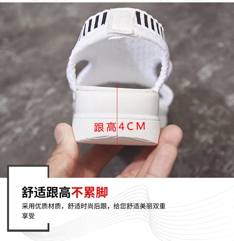 Sandals women summer  new open toed flat Roman women sandals flying woven hollow platform sports sandals flat sandals2021