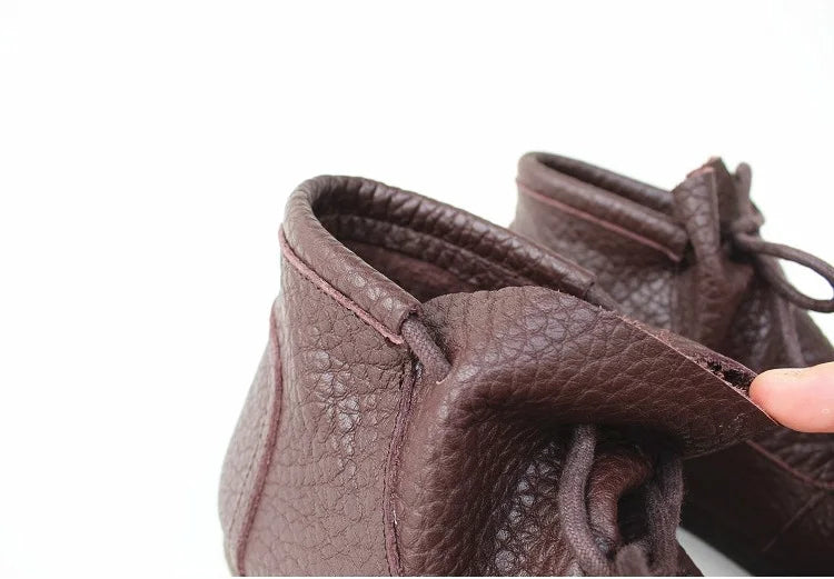 Careaymade-Genuine leather women's boots Fashion retro warm Oversized shoes cow leather Pure handmade ankle boots Casual boots