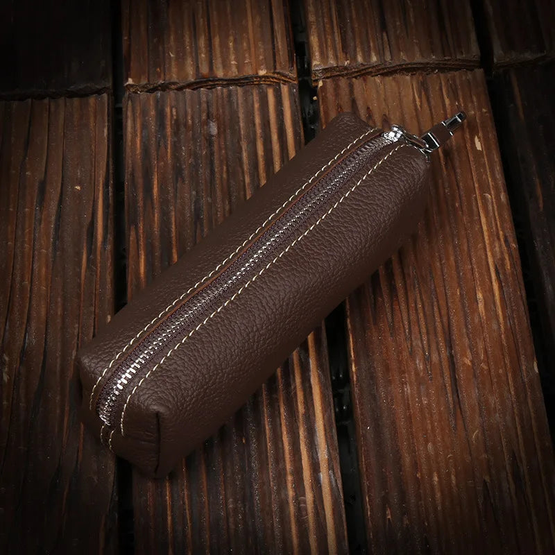 EISIPURI Genuine Cow Leather Men Women Key Bag Small Business Kay Case Women Housekeepers Wholesale purse keychain wallet