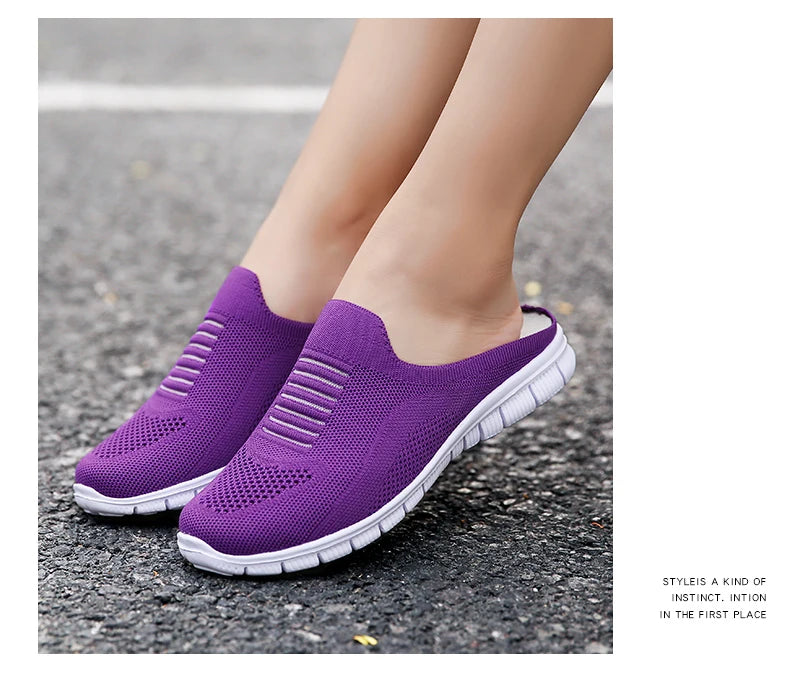 Women Vulcanized Shoes High Quality Shoes for Women 2025 Comfortable Casual Women Slippers Plus Size 42 Walking Flat