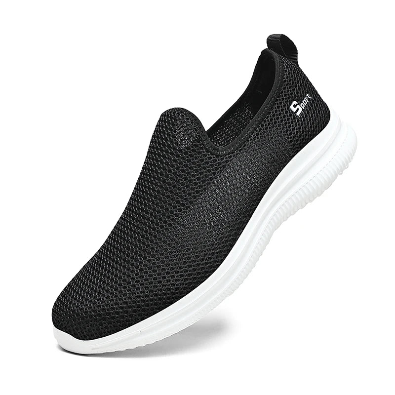 Summer Mesh Sneakers Men Fashion Outdoor Mens Casual Shoes Lightweight Slip on Walking Shoes Unisex Breathable Zapatillas Hombre