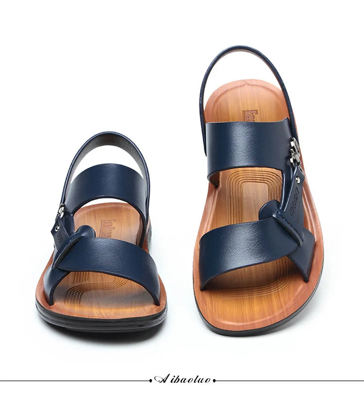 New Summer Men's Open-toed Sandals Fashion Trend Beach Shoes Slippers Men's Sandals Mens Sandals Summer  Leather Sandals