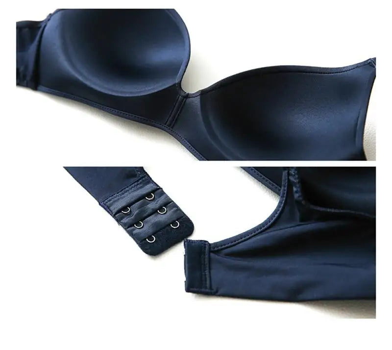 Thin Triangular Cup Bra Adjustable Shoulder Strap Gather Brassiere Wireless Anti-glare Bralette Seamless Sleeping Women Lingerie