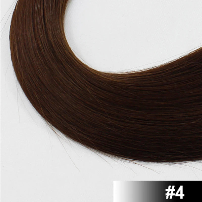 Remy Hair 1g/s 12-28 inch Real Remy Flat Tip Human Hair Extension Silky Straight Dark Brown Pre Bonded Keratin Fusion Hair