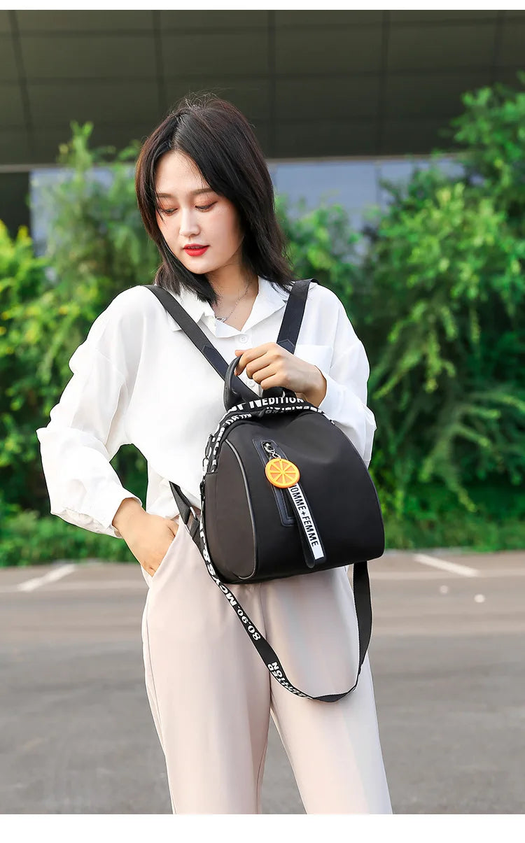 Women backpack casual letter multi-function multi pocket travel backpacks female school bag for teenage girl shoulder bags small