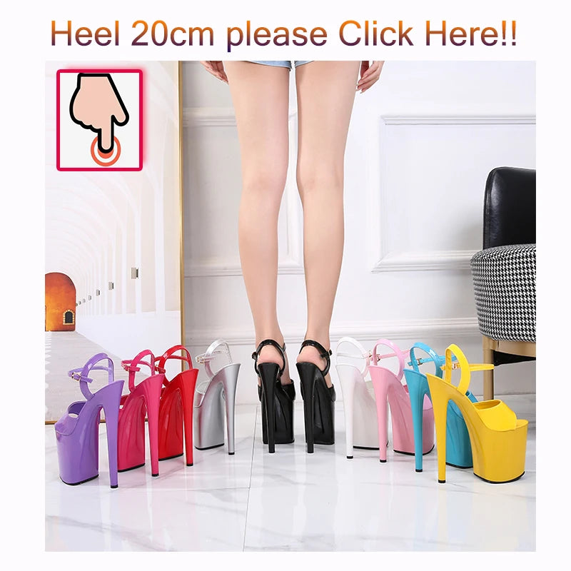 2022 Stripper Pole Dance Shoes High Heels Women Sexy Show Shoes Party Club 13 15 17CM Sandals Platform High-heeled Shoes Wedding