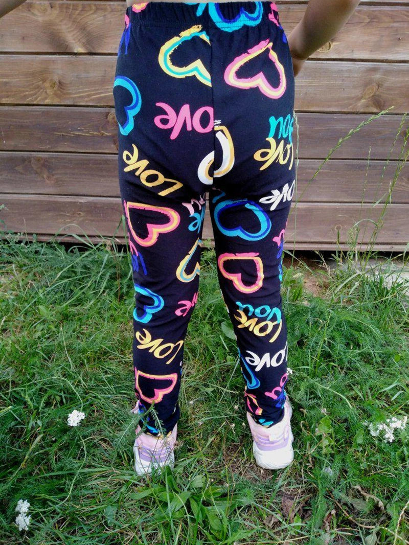 Children Kids Baby Girls Leggings Autumn Print Flowers Cartoon Leopard Pattern Girl Pants