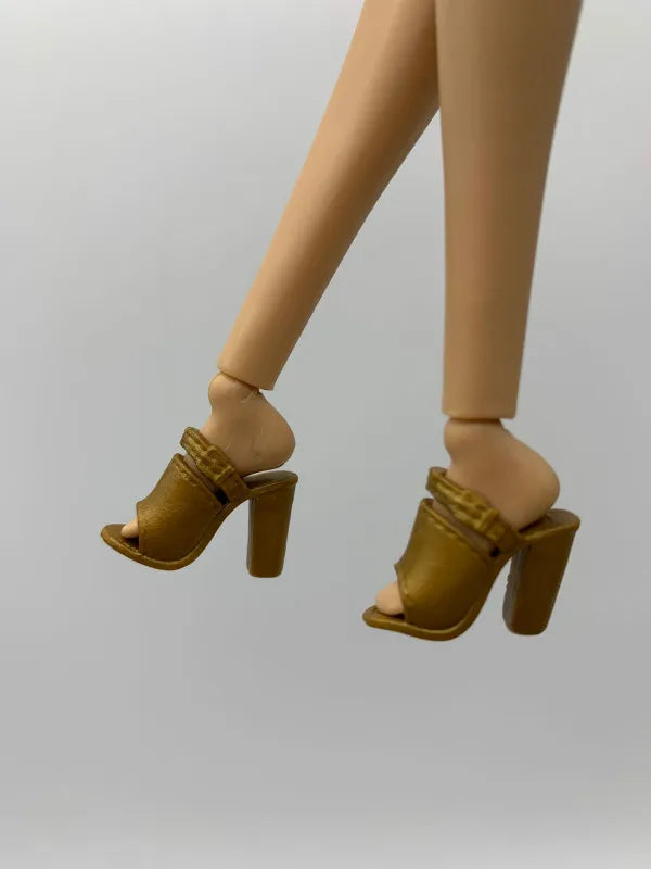 Miniature Doll Shoes | High Heels & Flat Shoe Accessories for 1/6 Scale BB Dolls