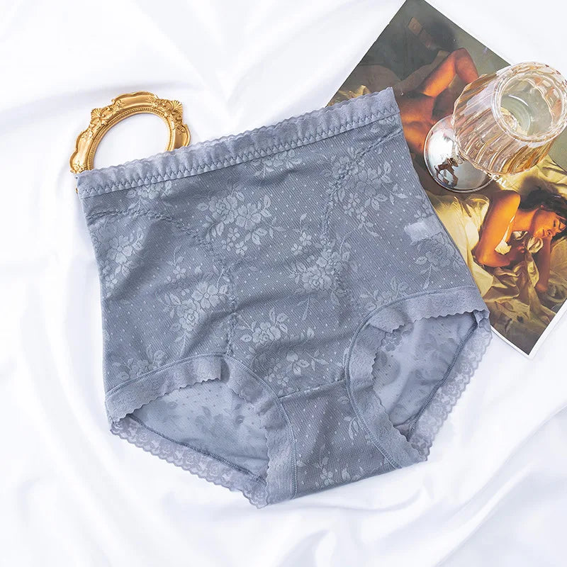 European Style  Panties Fashion Solid Color Comfort Briefs Plus Size High Waist Seamless Underpants Sexy Lace Panties Lingerie
