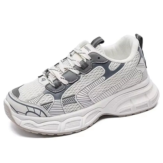 Dad's Shoes Women's New Versatile Student Thick Sole Height Increasing Sports and Leisure Breathable Running Shoes