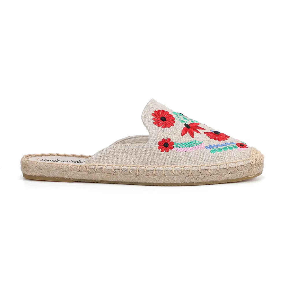 Espadrilles Slippers For Flat Shoes  Real Mules Slides Hemp Summer Flip Flops Pantufas De Pelucia Bichos Tienda Soludos