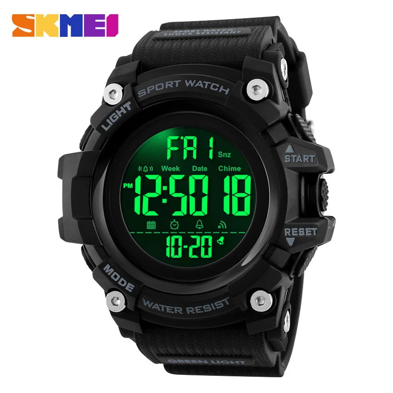 SKMEI Top Brand Outdoor Sport Smart Watch Men Multifunction Fitness Watches 5Bar Waterproof Digital Watch reloj hombre 1227/1384