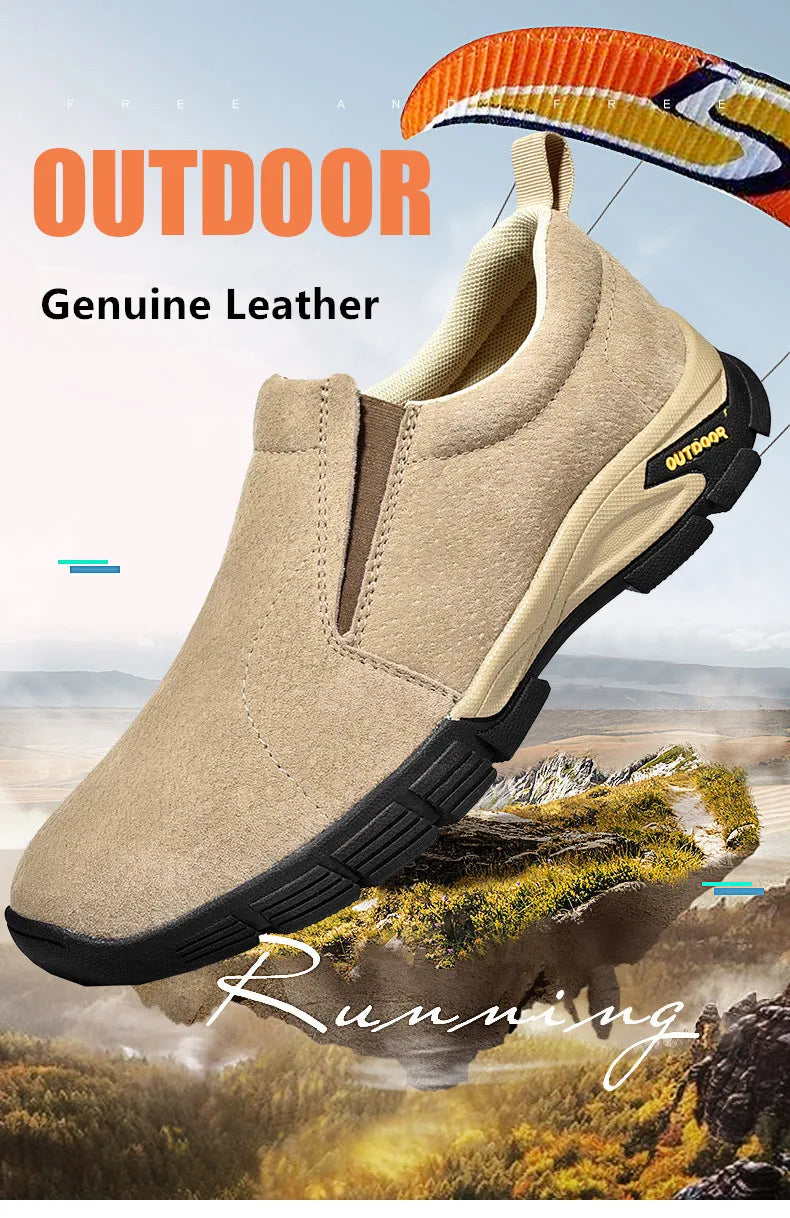 Brand Men's Shoes Genuine Leather Casual Shoes Outdoor Men's Breathable Sneakers Suede Original Men's Moccasins Loafers Sneakers