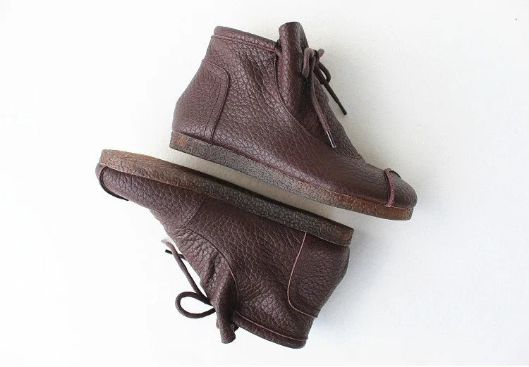 Careaymade-Genuine leather women's boots Fashion retro warm Oversized shoes cow leather Pure handmade ankle boots Casual boots