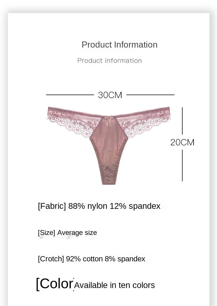 European Style Sexy Thongs Fashion Hollowed Out Comfort Panties Low Waist Seamless G-String T Pants Sexy Lace Panties Lingerie
