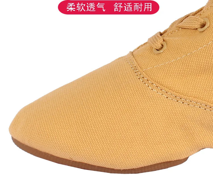 Children Canvas Ballet Shoes Kids' Soft Dance Shoes Women Men Dancing Ballroom Latin Modern Jazz Shoes Yoga Training Footwear