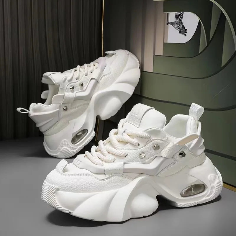 High-end Sporty Moccasin Gommino Running Shoes Breathable Mesh Genuine Leather Cowhide Upper Rubber Outsole Anti-Slip Anti-Odor