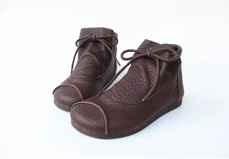 Careaymade-Genuine leather women's boots Fashion retro warm Oversized shoes cow leather Pure handmade ankle boots Casual boots