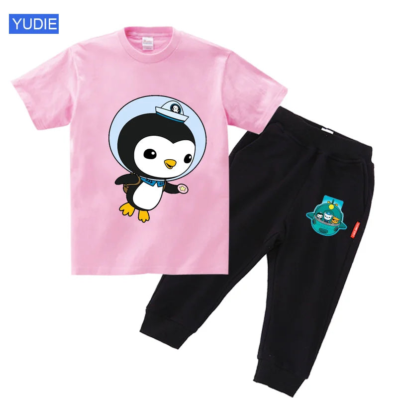 toddler boy clothing set kids Summer Baby Clothes Set girl casual sport outfit children Clothes anime Casual Clothes tshirt Suit