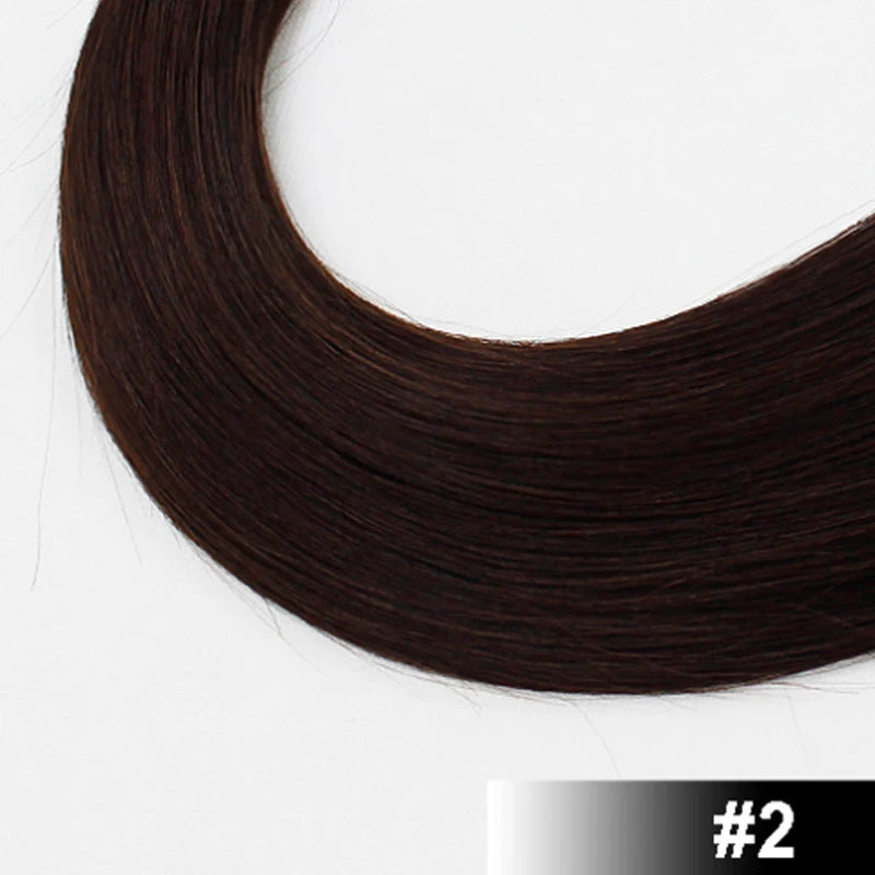 Remy Hair 1g/s 12-28 inch Real Remy Flat Tip Human Hair Extension Silky Straight Dark Brown Pre Bonded Keratin Fusion Hair