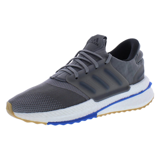 For X_PLRBOOST Men's Running Shoes Grey Three/Core Black/Bright Royal Color | 100% Authentic Made in Vietnam