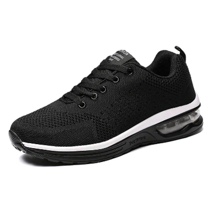 Hot Selling Large Size Running Shoes Lightweight Resilience Slip on Sneakers Mesh Air Cushion Casual Walking Shoes