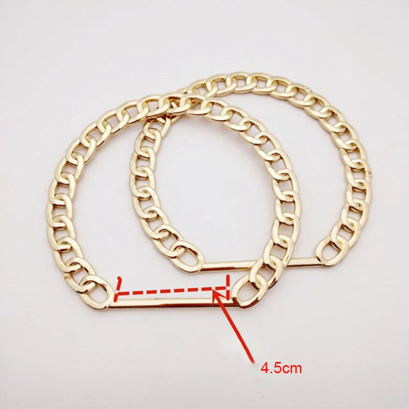 Golden Vintage Bag Chain Handle Women Bag Straps Handbag Chain Fashion Woman Bag Accessory Detachable Parts Replacement Handle