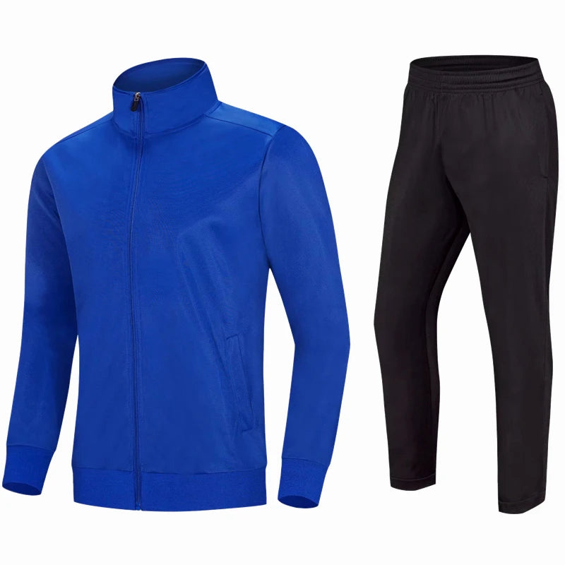 Winter velvet Running sets Jacket with pants Men kids Gym Fitness Workout Sportswear soccer football Hooded Jogging Sports sets