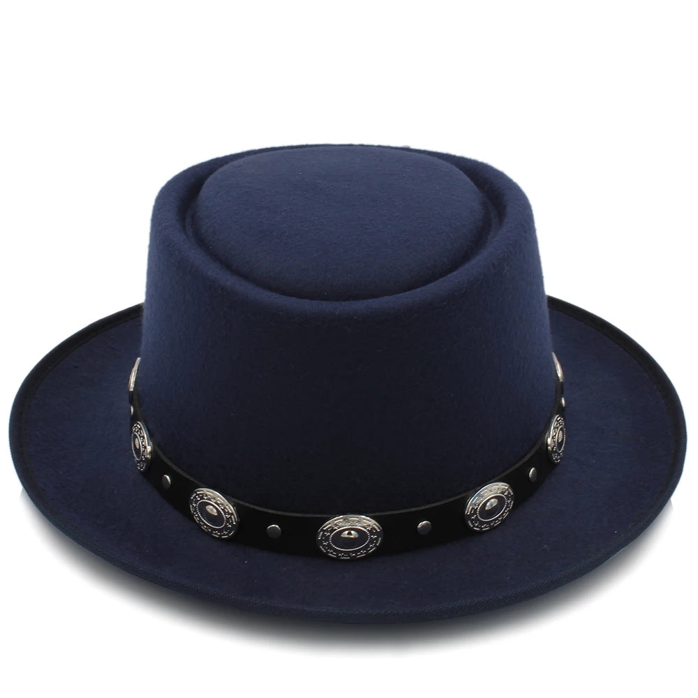 Men Women Pork Pie Hats Fedora Caps Trilby Sunhat Classical Retro Jazz Party Outdoor Travel Street Style Size US 7 1/4 UK L