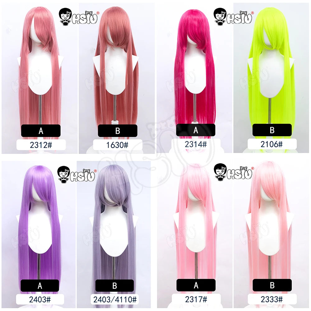 Anime New style Cosplay Long Wig「HSIU」Party Anime wigs 44 color 100cm Colourful  wig Fiber synthetic wig+Free wig cap