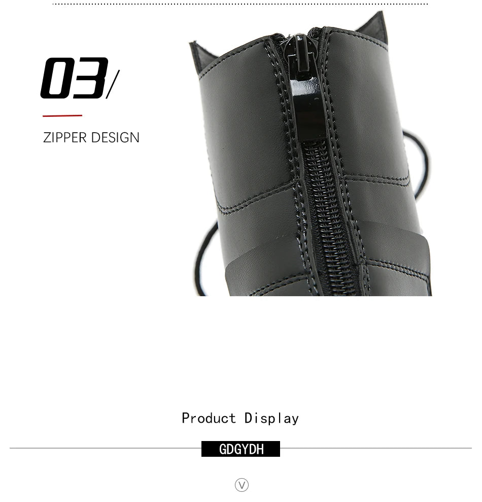Gdgydh Big Size 43 Platform High Heels Cosplay Fashionable Autumn Ankle Boots Platform Women Wedges Heel  Model Catwalk Shoes