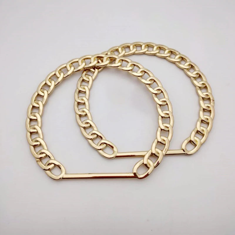 Golden Vintage Bag Chain Handle Women Bag Straps Handbag Chain Fashion Woman Bag Accessory Detachable Parts Replacement Handle
